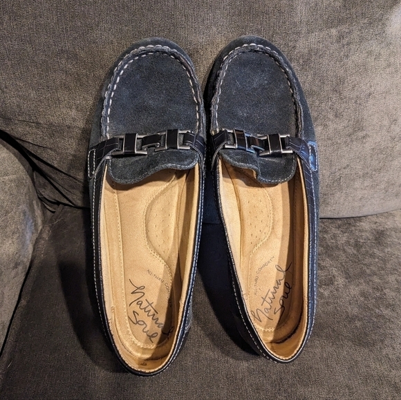 Natural soul by Naturalizer suede wedge loafers - Picture 1 of 8